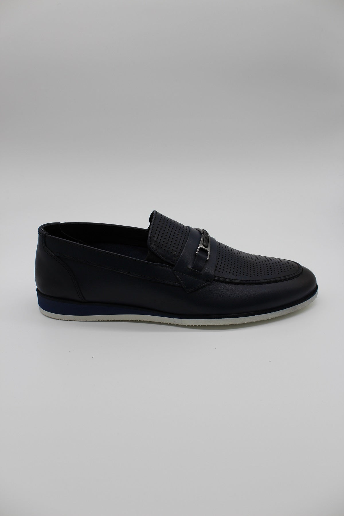 Loafer Textured Shoes - Navy