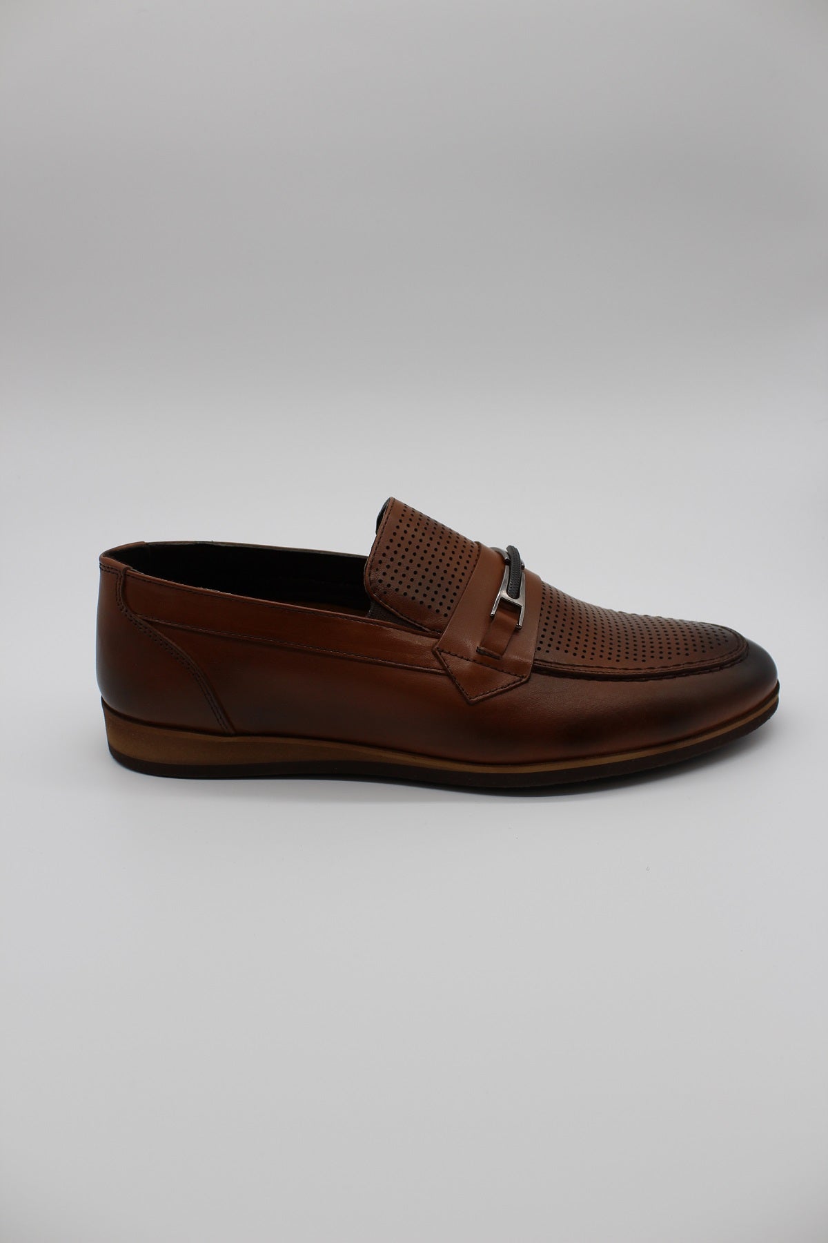 Loafer Textured Shoes - Camel