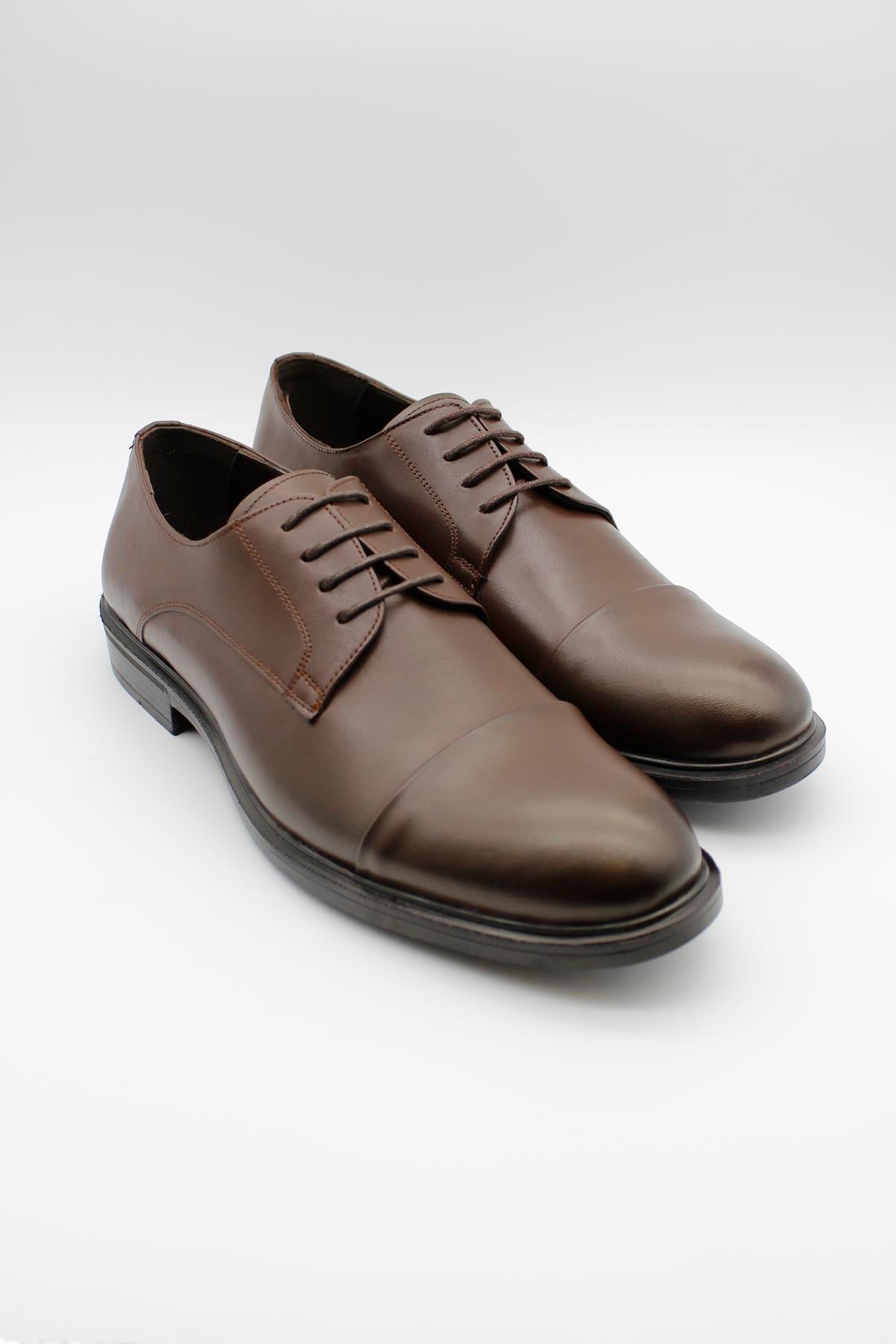 Derby Plain Classic Shoes - Brown