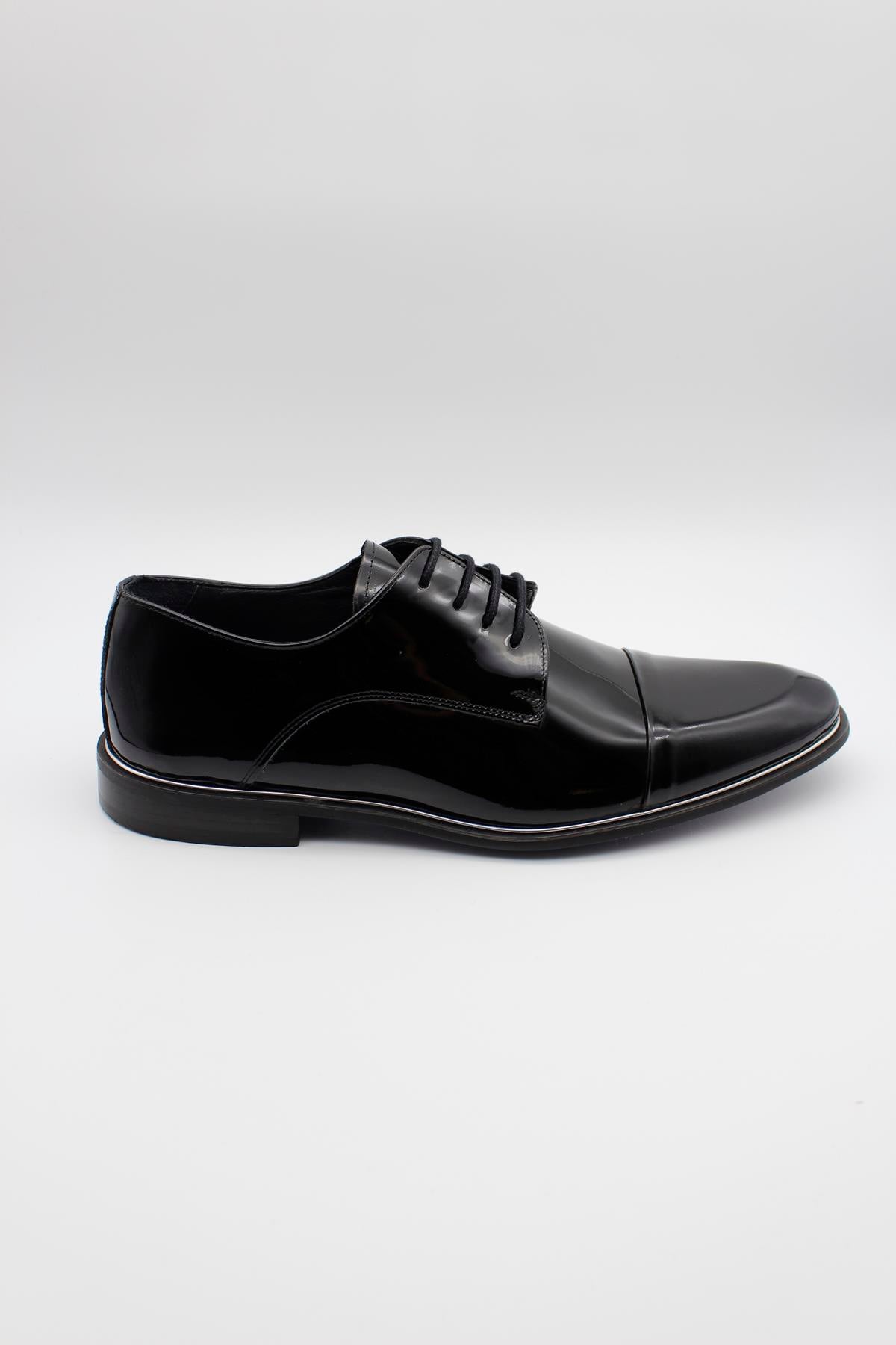 Derby Patent Shoes - Black