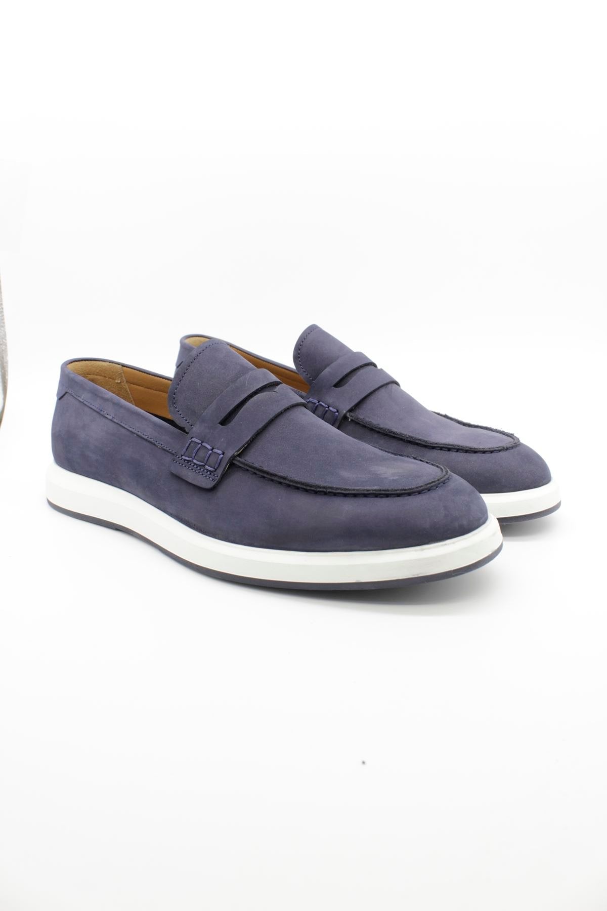 Loafer Shoes - Navy