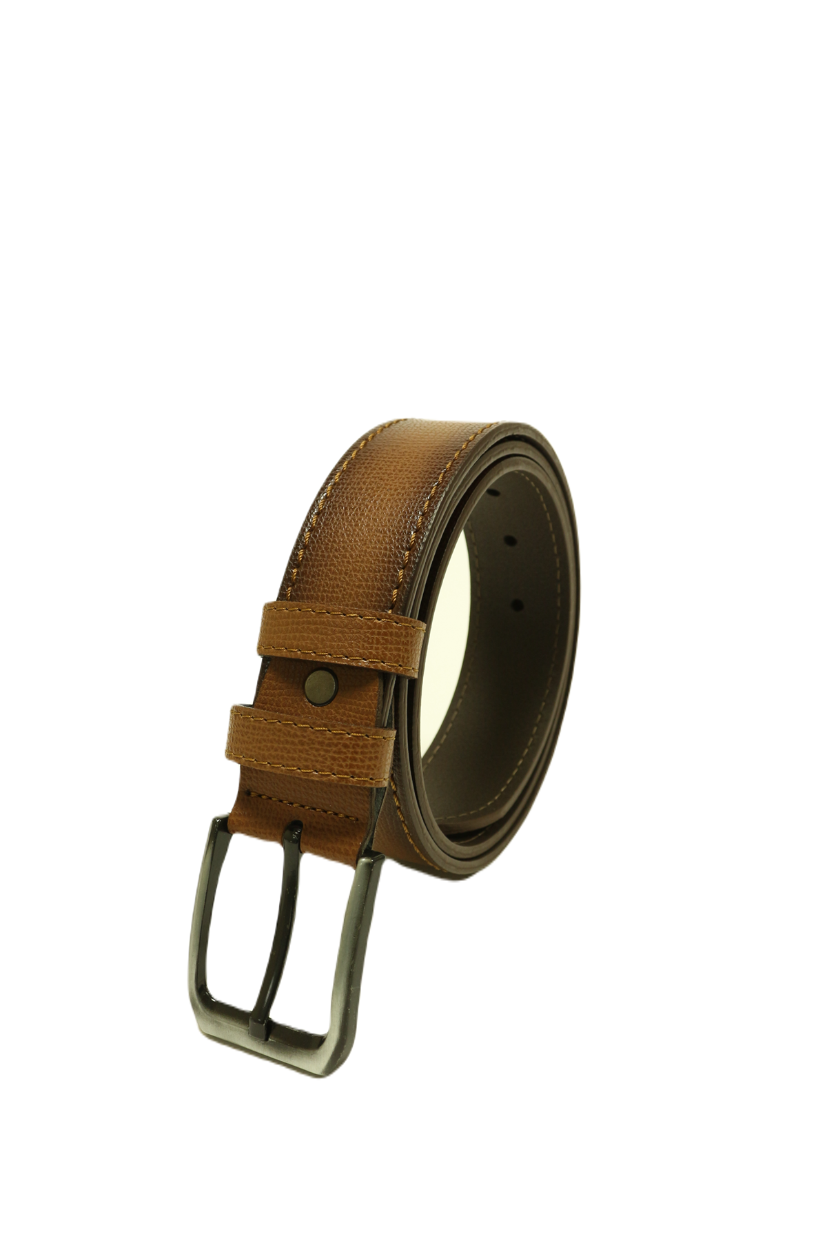 Casual Belt, Leather - Camel