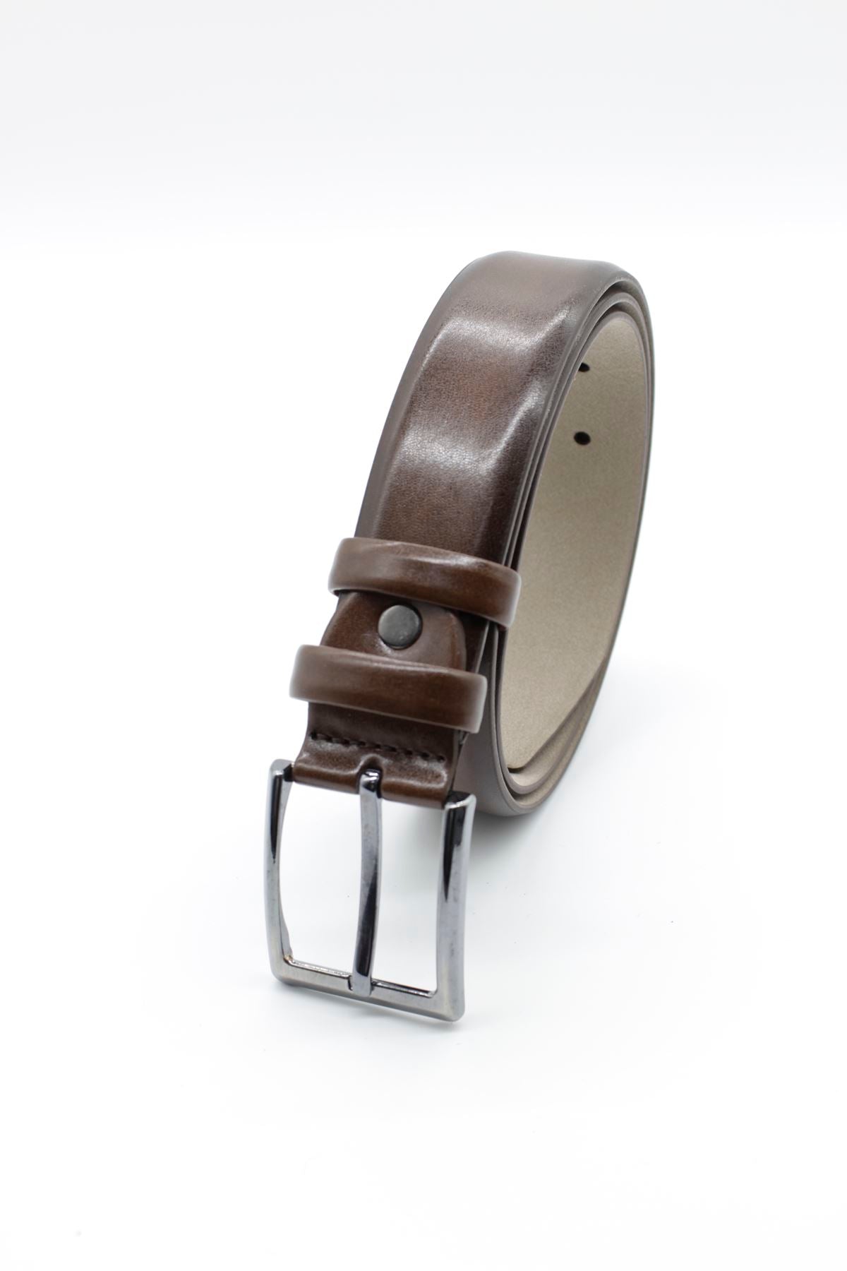 Classic Belt, 100% Faux Leather - Brown