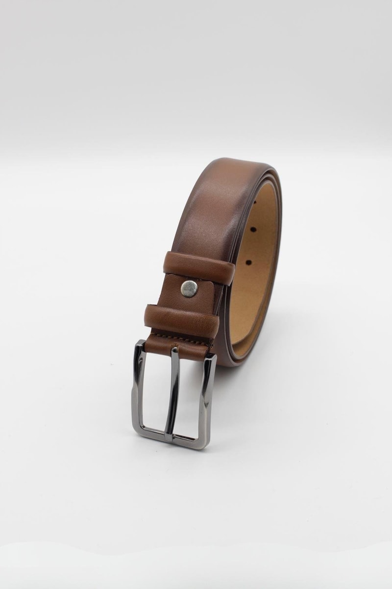 Classic Belt, 100% Faux Leather - Camel