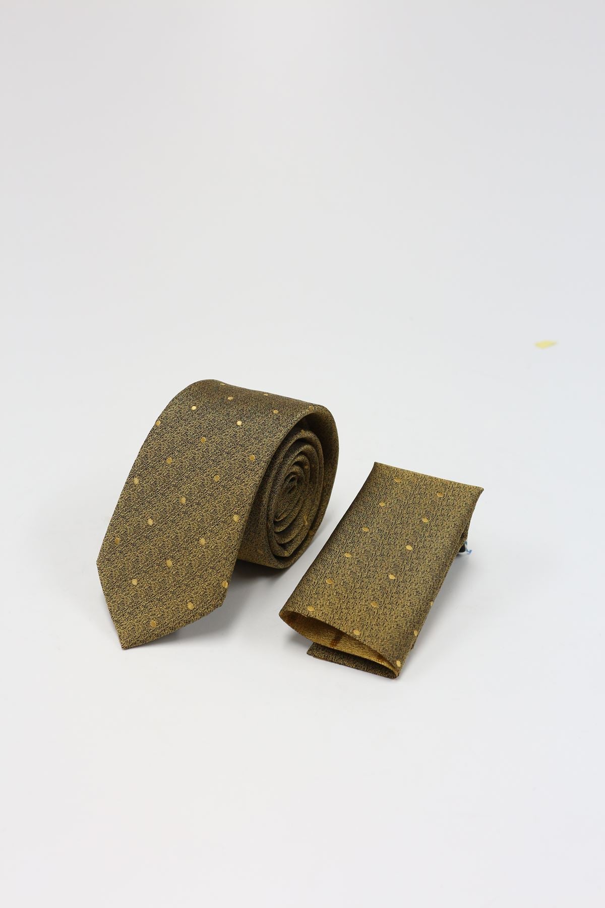 Medium Patterned Tie - Gold