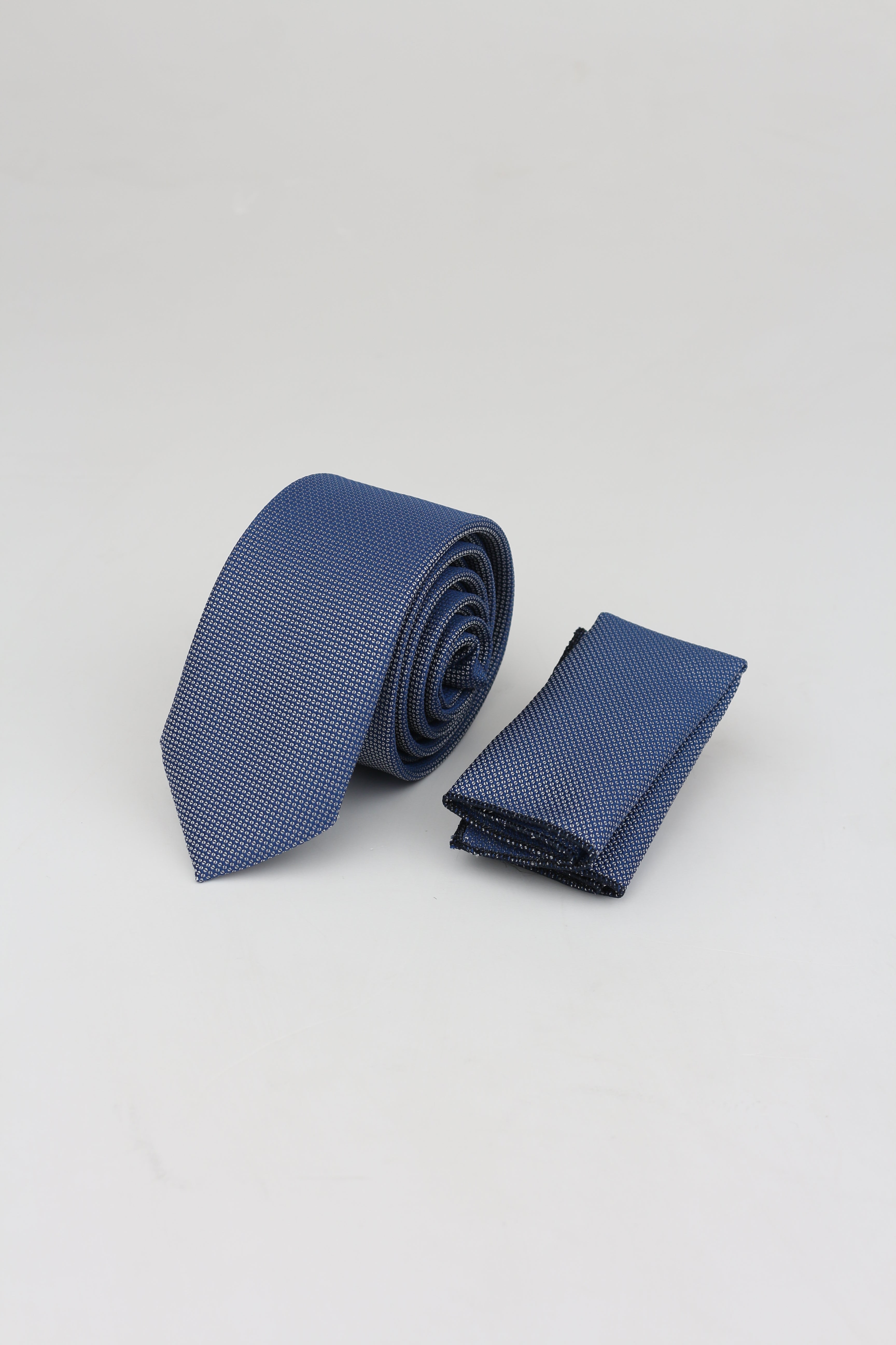 Medium Textured Tie - Blue