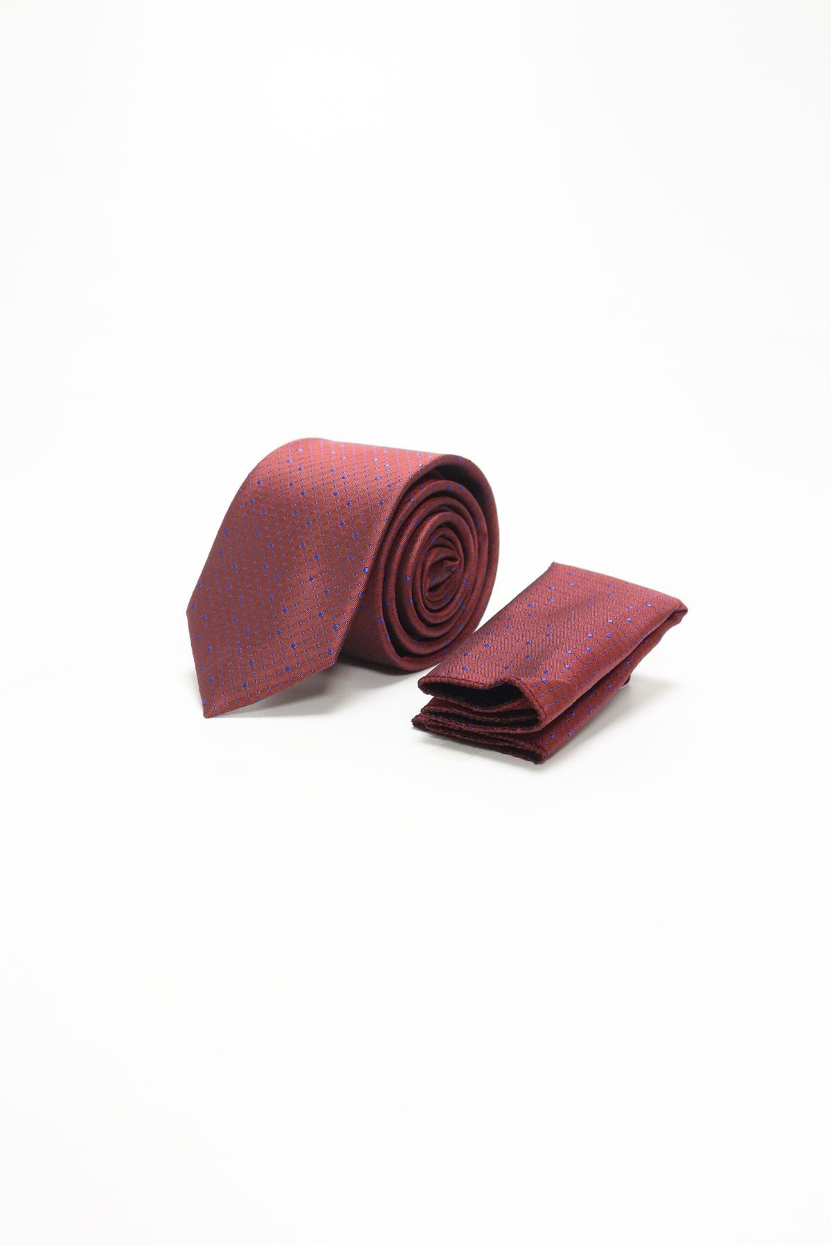 Medium Patterned Tie - Maroon