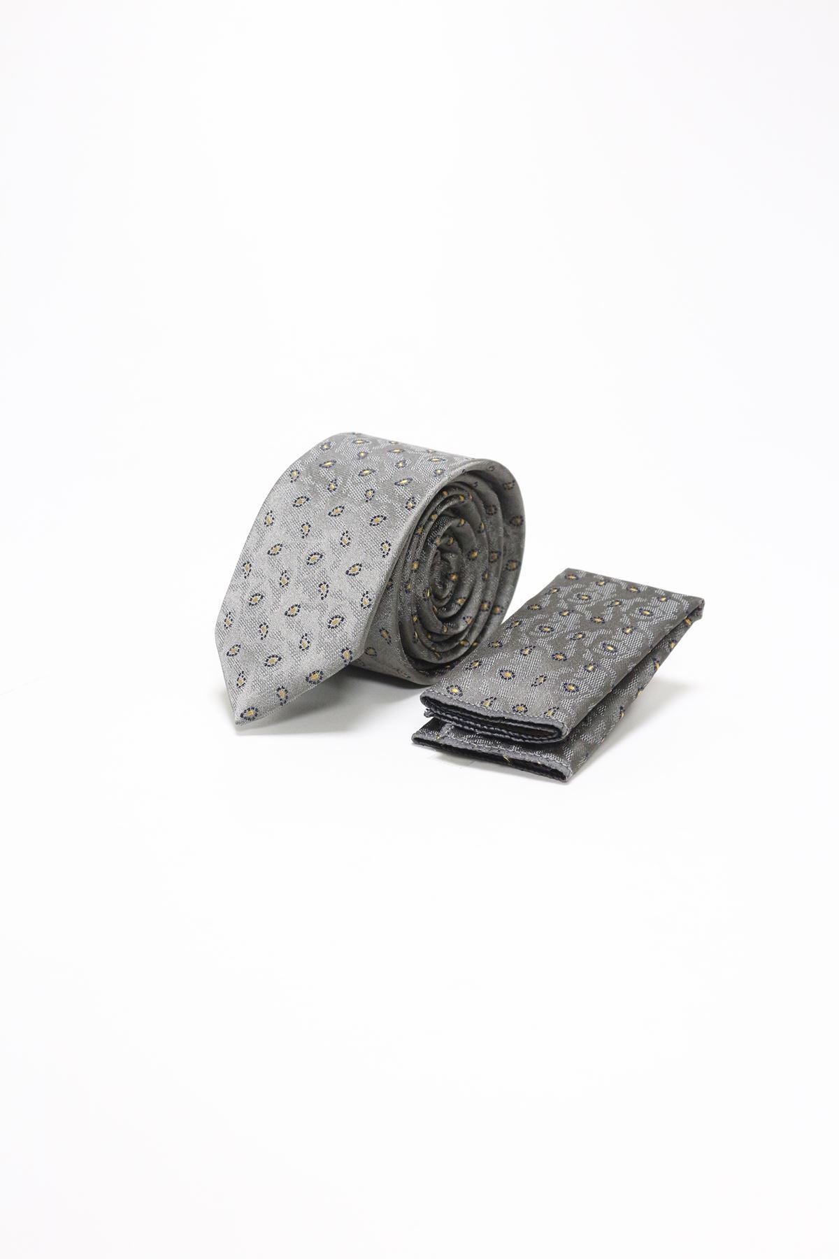 Medium Patterned Tie - Silver