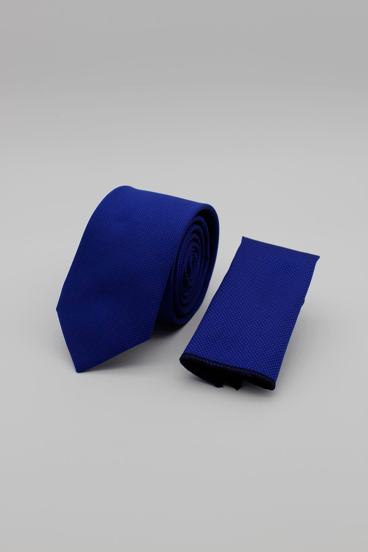 Medium Textured Tie - Blue