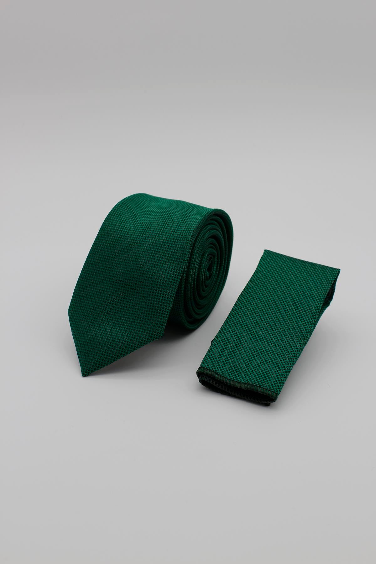 Medium Textured Tie - Green