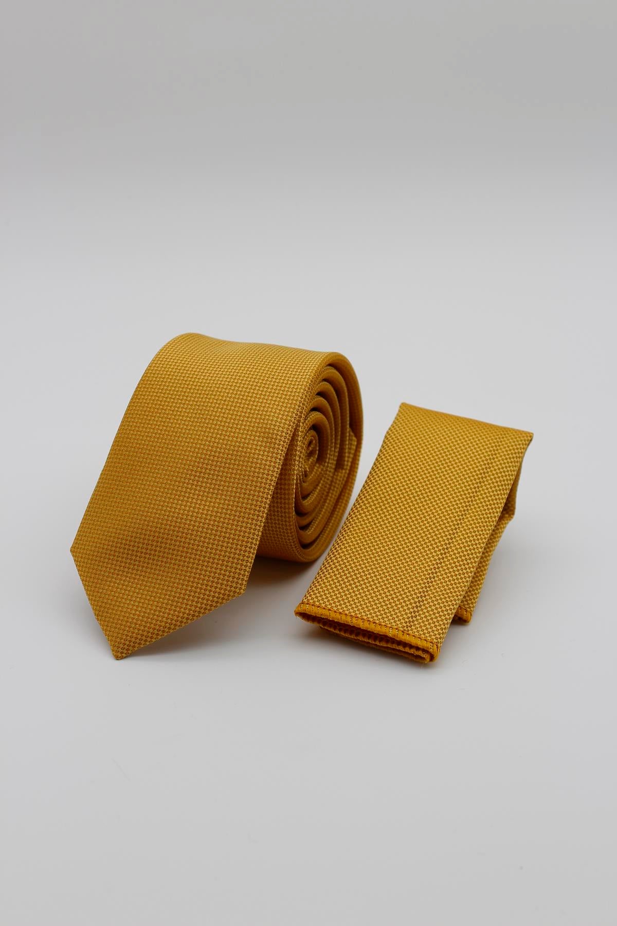 Medium Textured Tie - Yellow