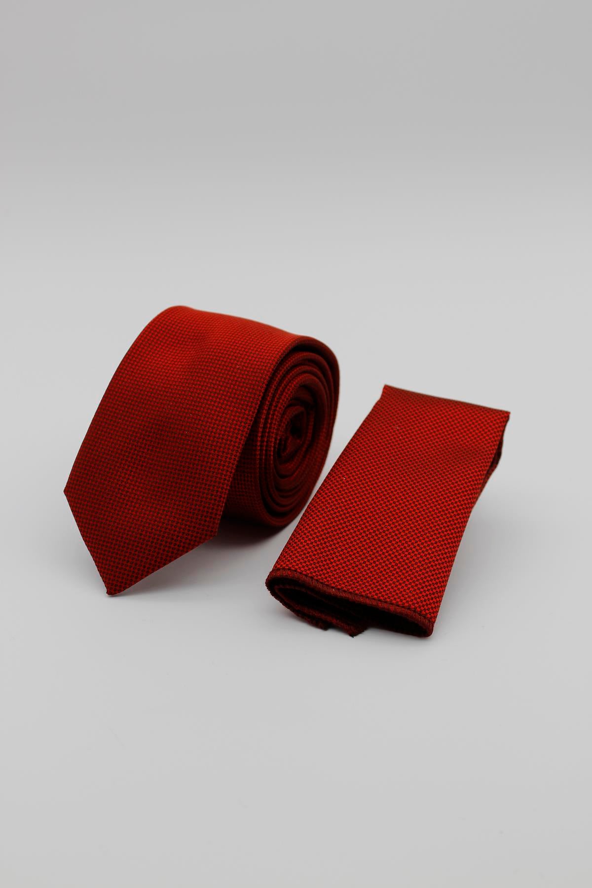 Medium Textured Tie - Red