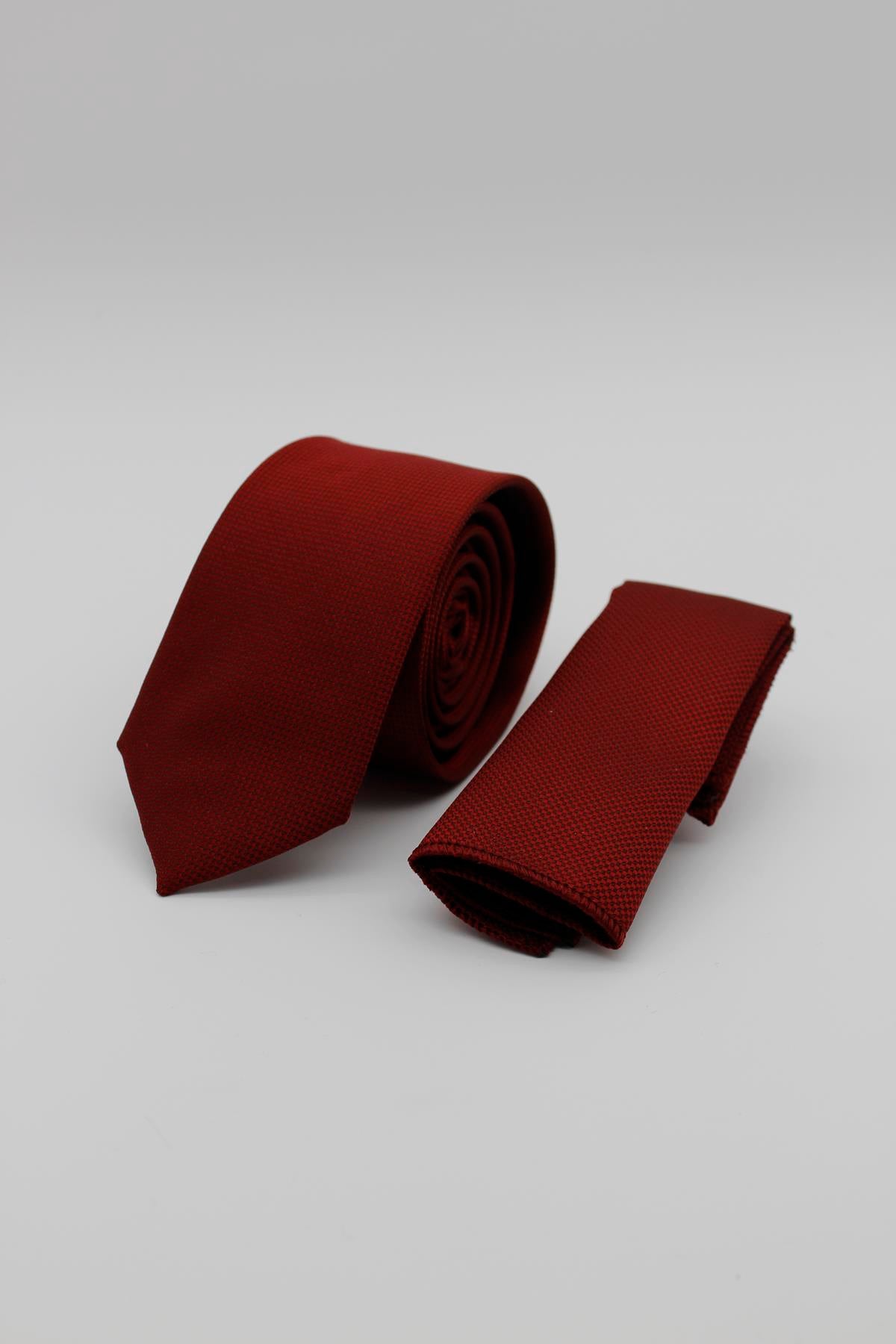 Medium Textured Tie - Maroon