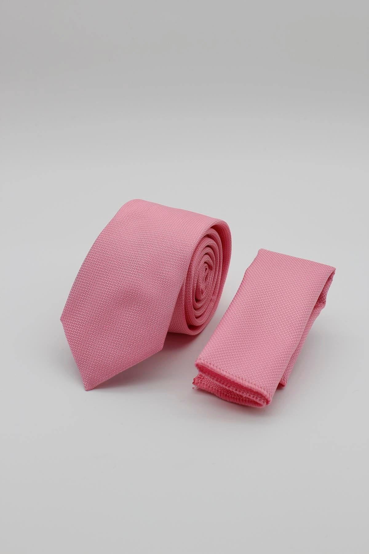 Medium Textured Tie - Rose