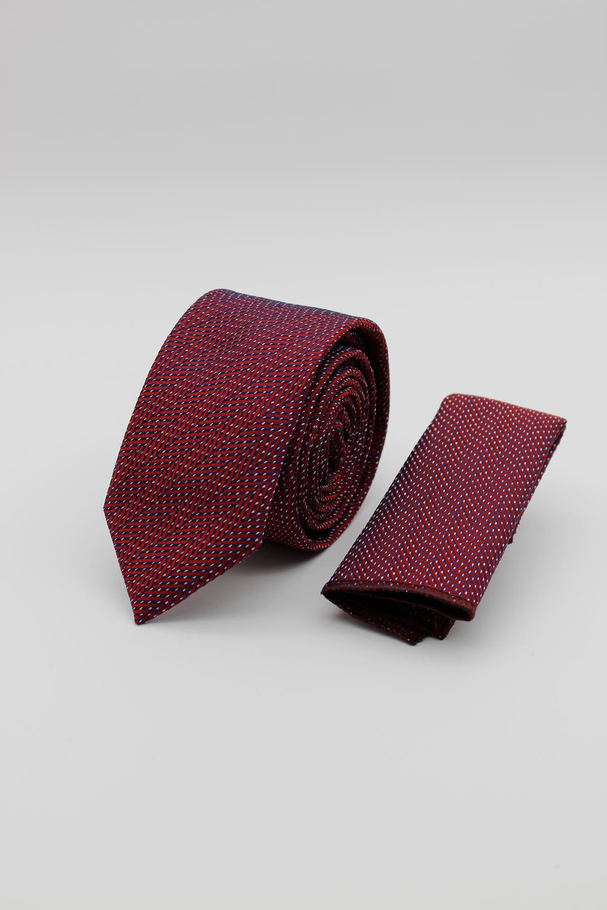 Medium Patterned Tie - Red