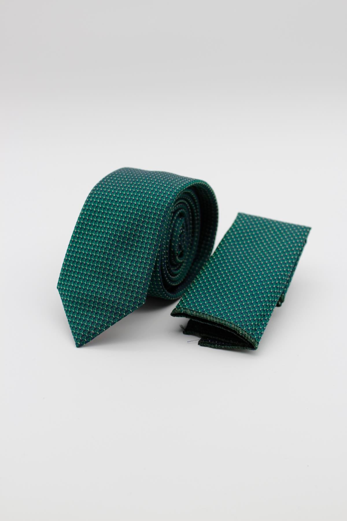 Medium Patterned Tie - Green