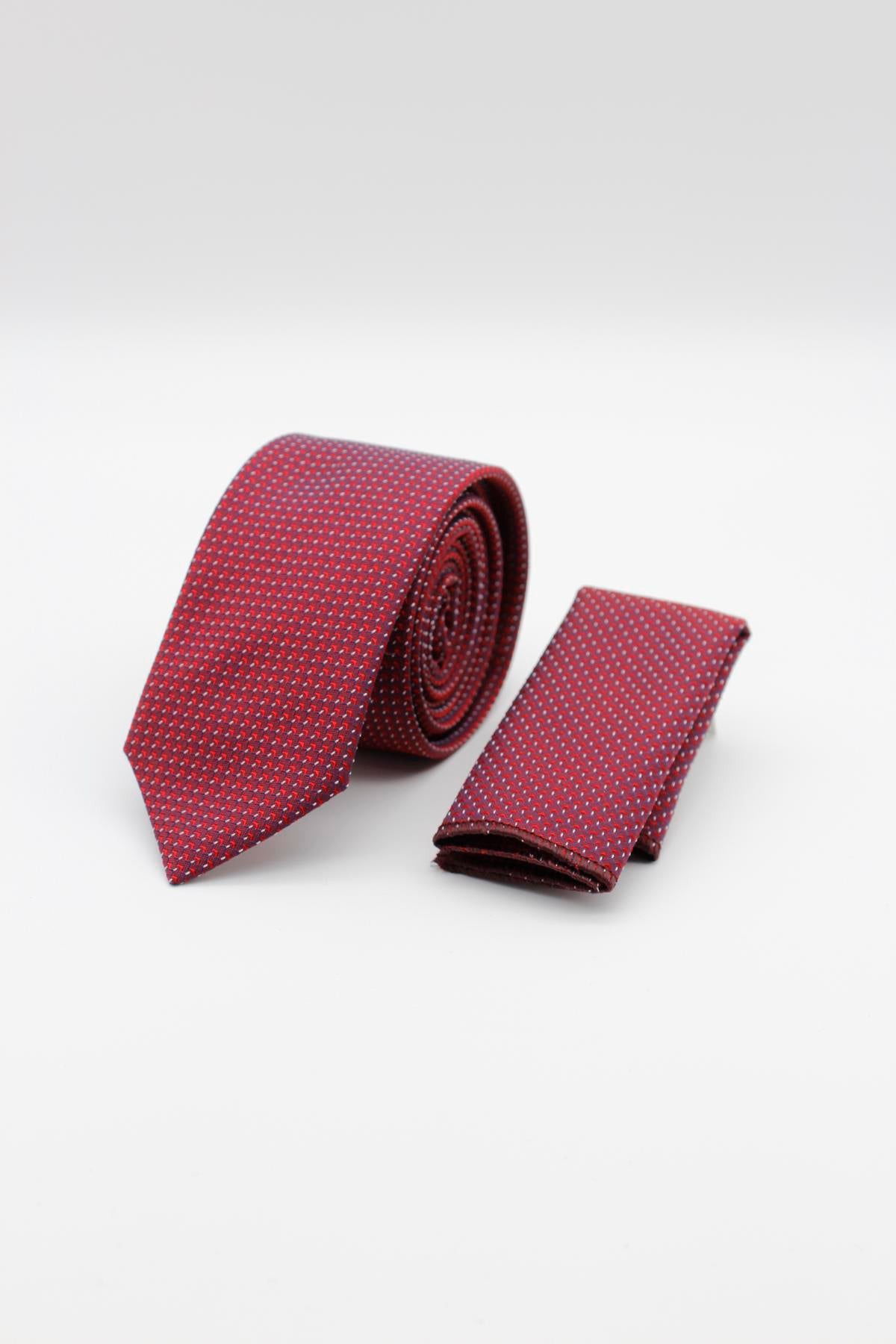 Medium Patterned Tie - Red