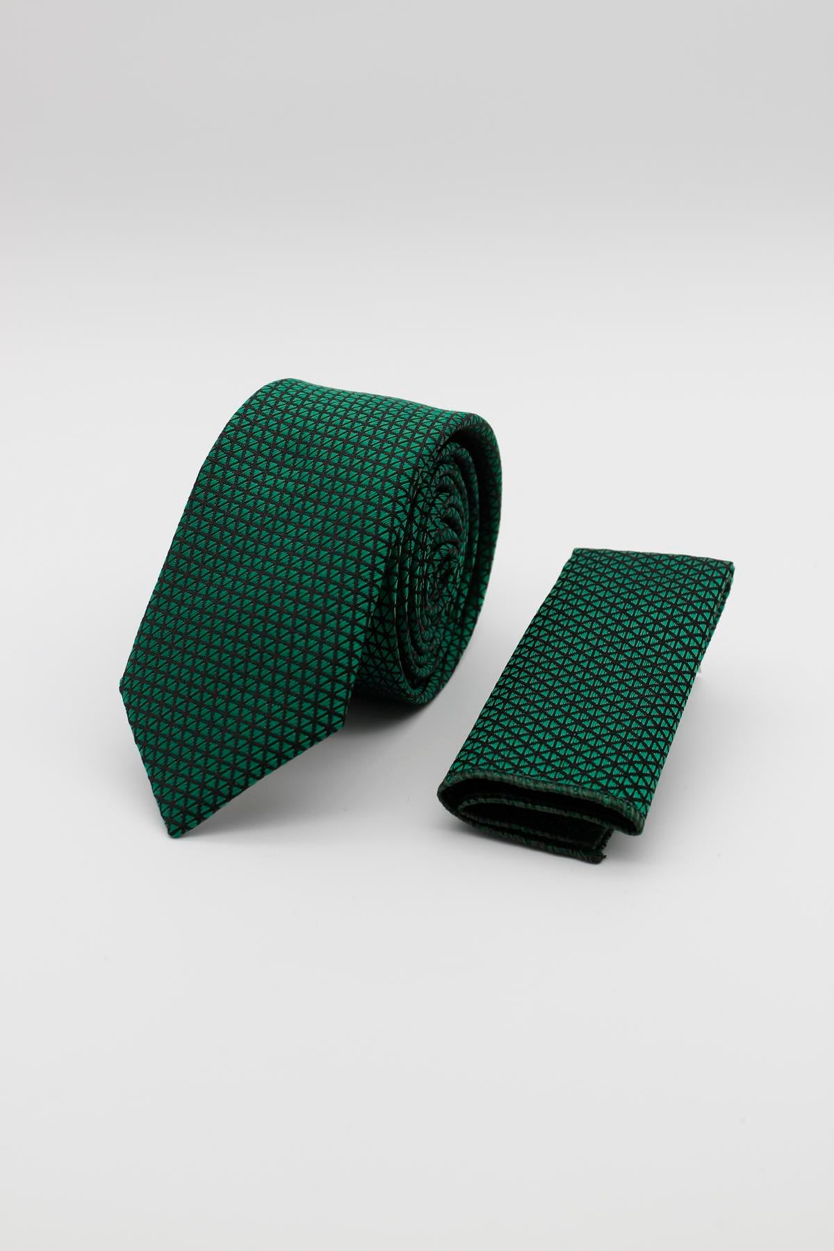 Medium Textured Tie - Green