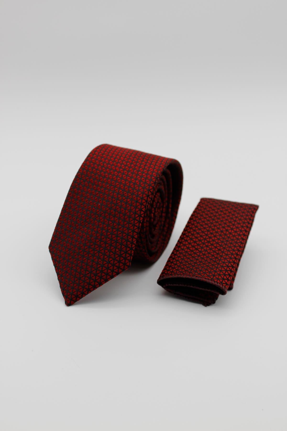 Medium Textured Tie - Maroon