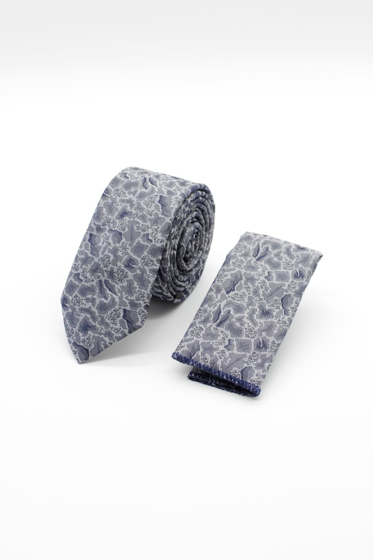 Medium Patterned Tie - Grey