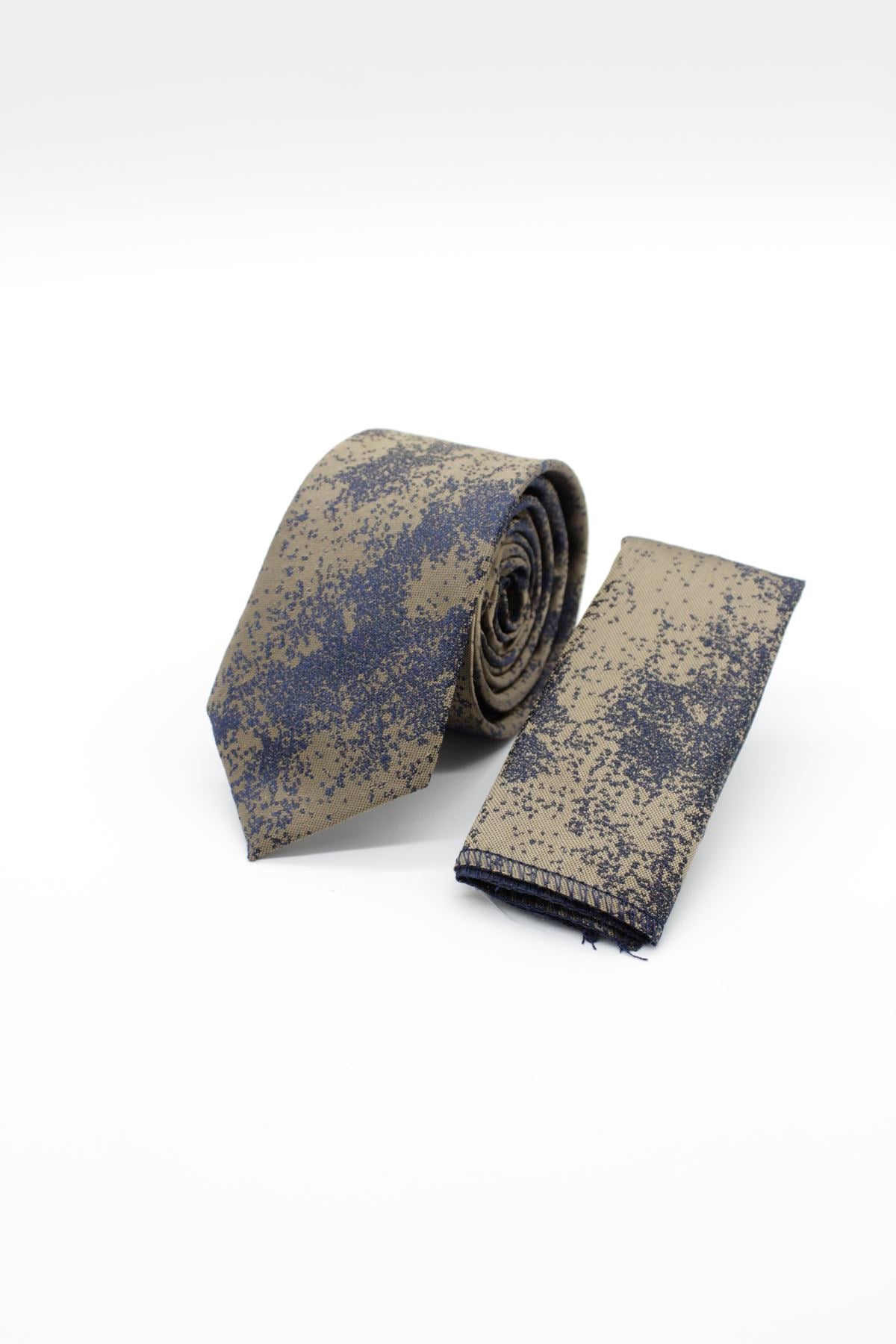 Medium Patterned Tie - Gold