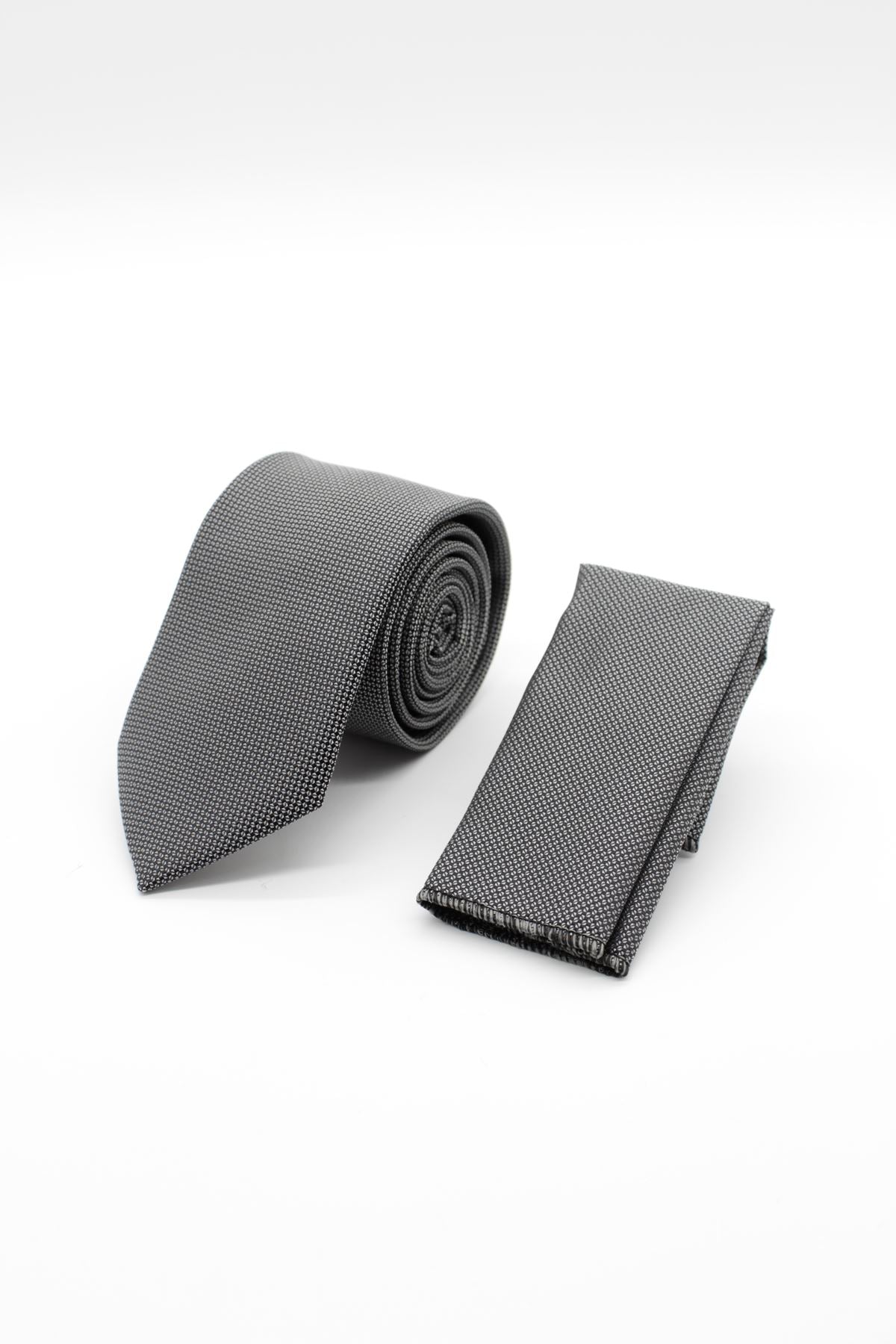 Medium Textured Tie - Dark Grey