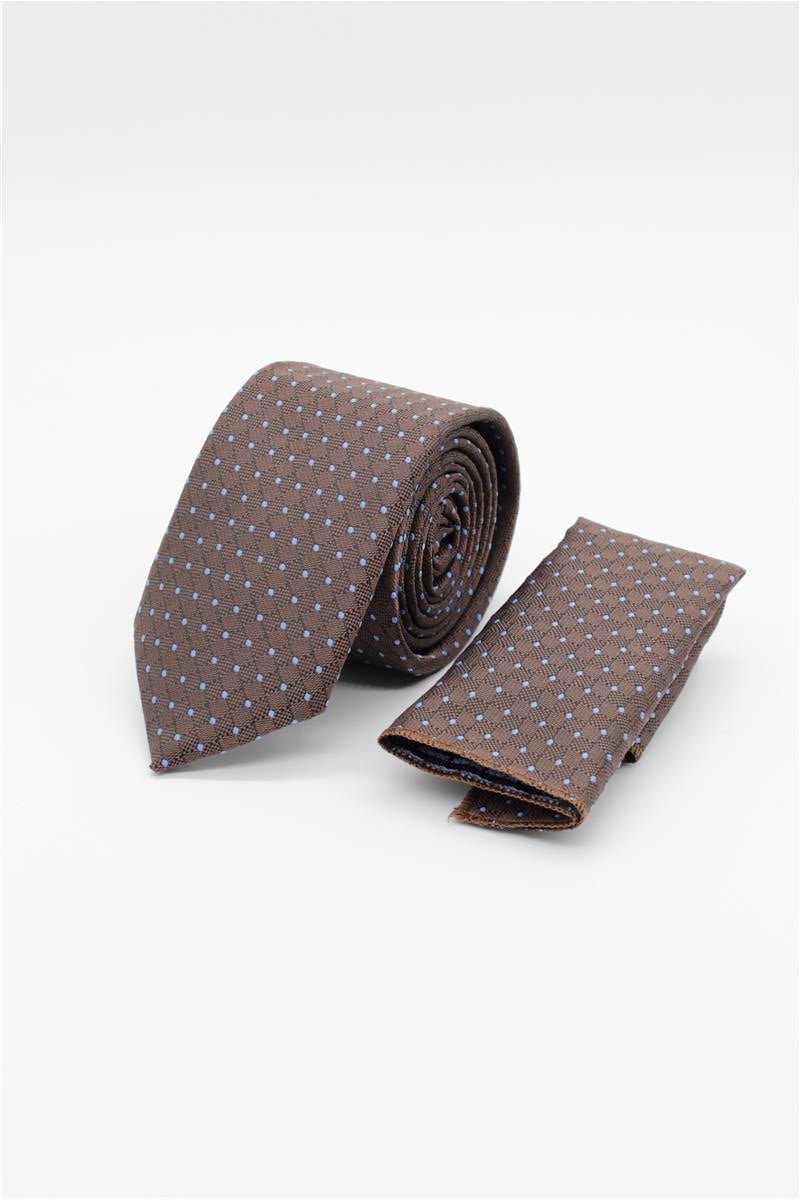 Brown Medium Patterned Tie