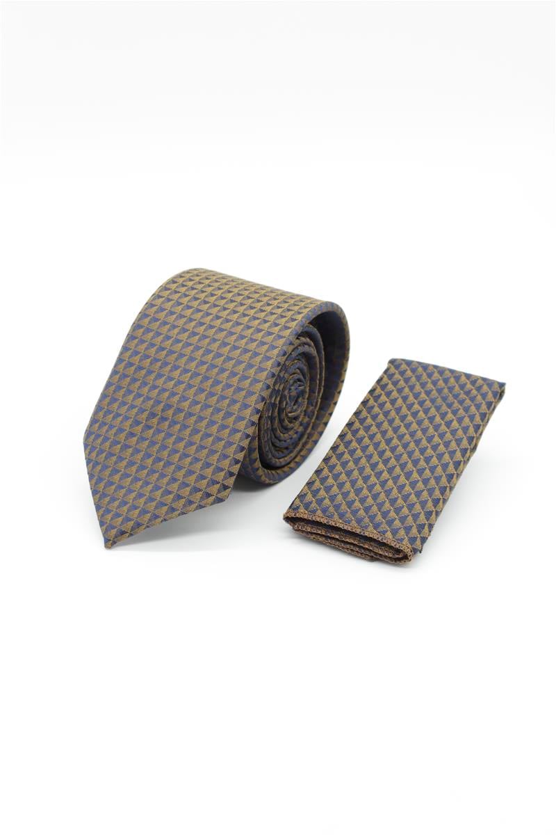 Brown Medium Patterned Tie