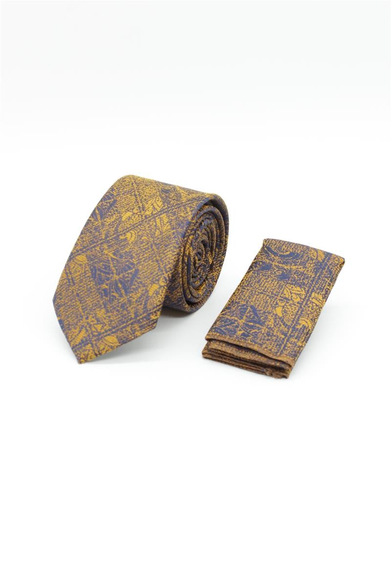 Gold Medium Patterned Tie