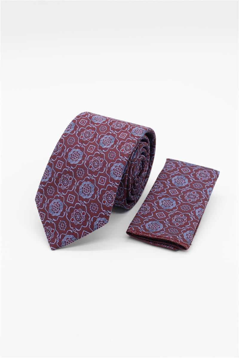 Maroon Medium Patterned Tie