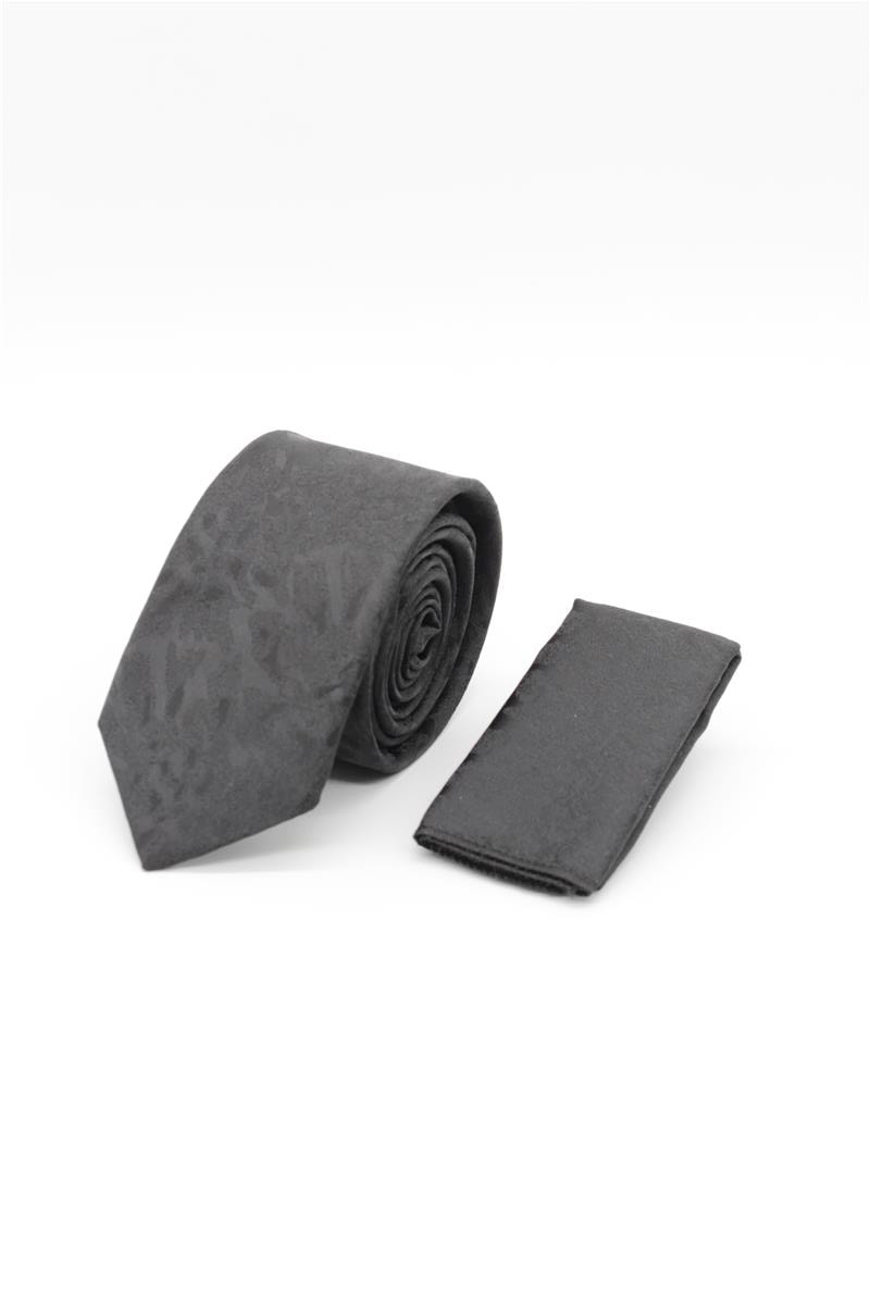 Black Medium Patterned Tie