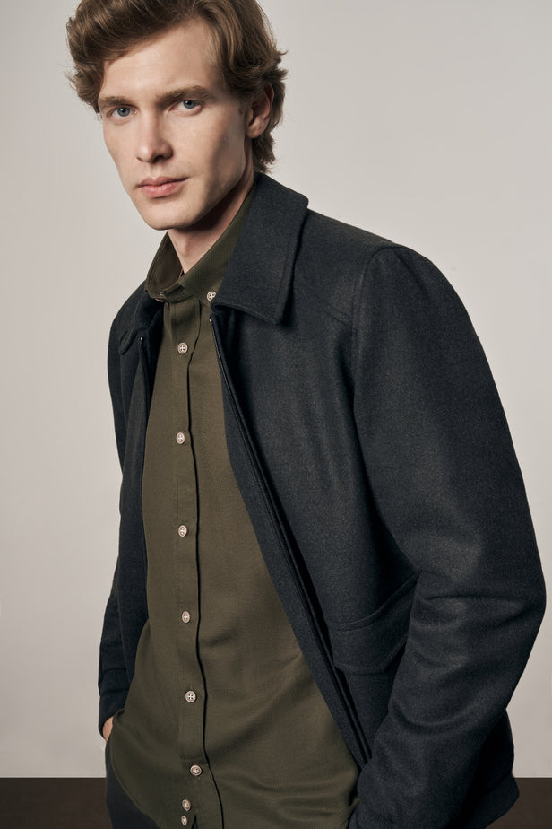 Slim-Fit Jacket - Dark Grey