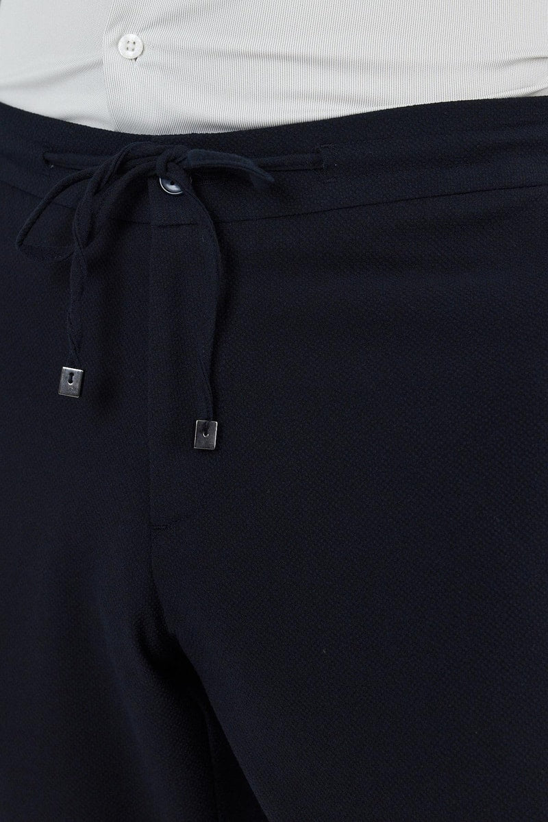 Black Slim-Fit Jogger Pants