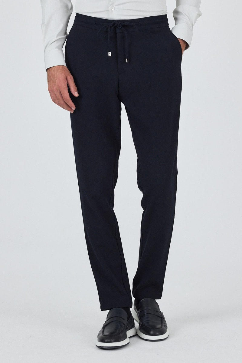 Black Slim-Fit Jogger Pants