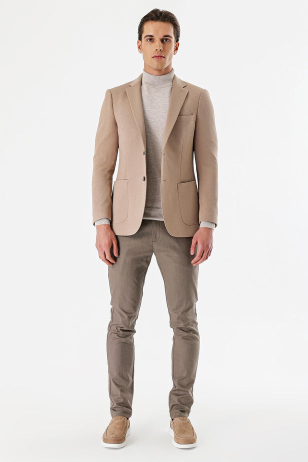 Slim-Fit Blazer - Beige